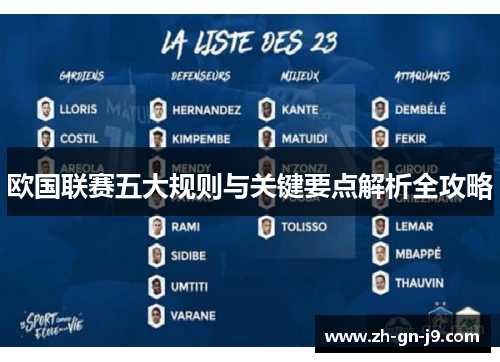 欧国联赛五大规则与关键要点解析全攻略